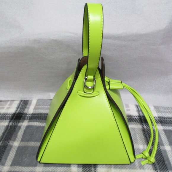 Lime Green Women's Triangle Handbag - Picture 2 of 6